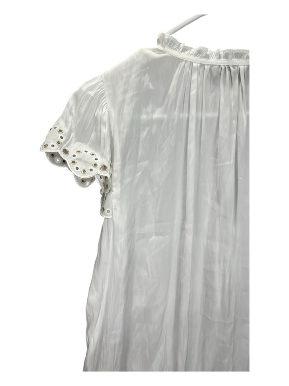 Ramy Brook Cream Ruffled Relaxed Blouse - Picture 11 of 15